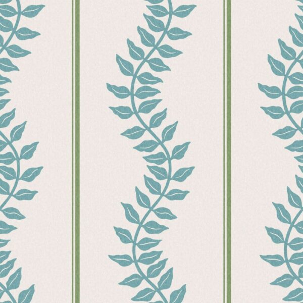 Laurel Leaf Stripe Blue & Green - Image 3