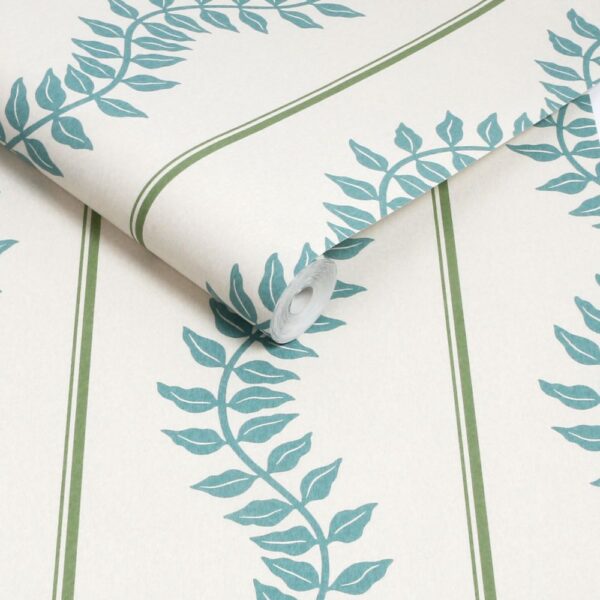 Laurel Leaf Stripe Blue & Green