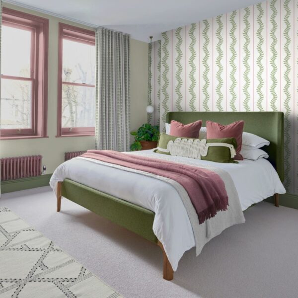 Laurel Leaf Stripe Pink & Green - Image 5