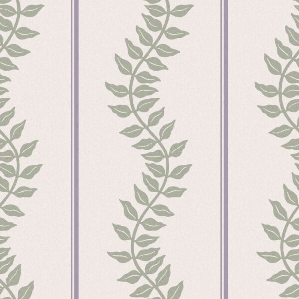 Laurel Leaf Stripe Mauve & Sage - Image 3